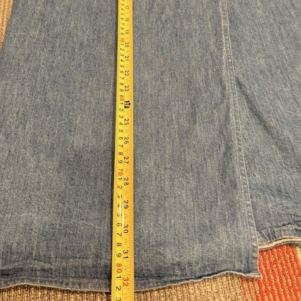 VTG 90s Ralph Lauren Denim Wrap Maxi Skirt Country Western Cowgirl Core Size Med - Picture 8 of 9